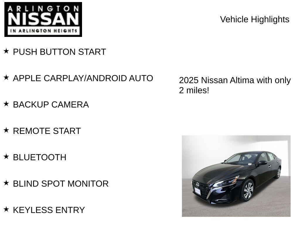 new 2025 Nissan Altima car, priced at $26,613