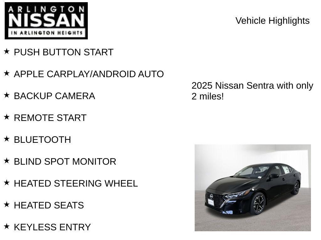 new 2025 Nissan Sentra car, priced at $23,254