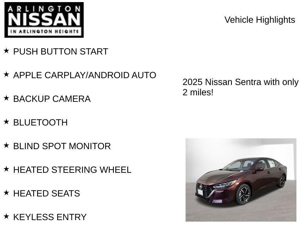 new 2025 Nissan Sentra car, priced at $20,754