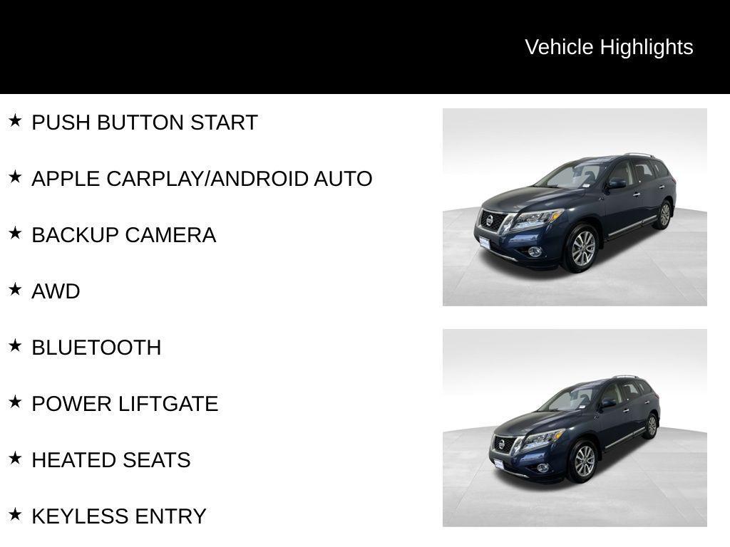 used 2015 Nissan Pathfinder car, priced at $9,826