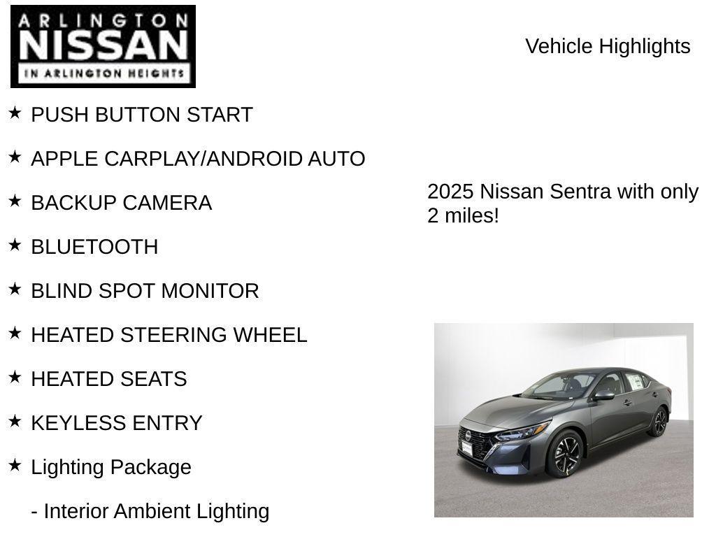 new 2025 Nissan Sentra car, priced at $21,009