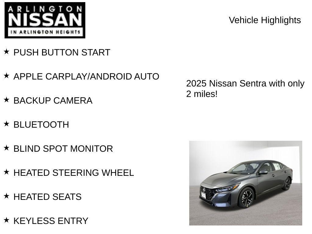 new 2025 Nissan Sentra car, priced at $23,352