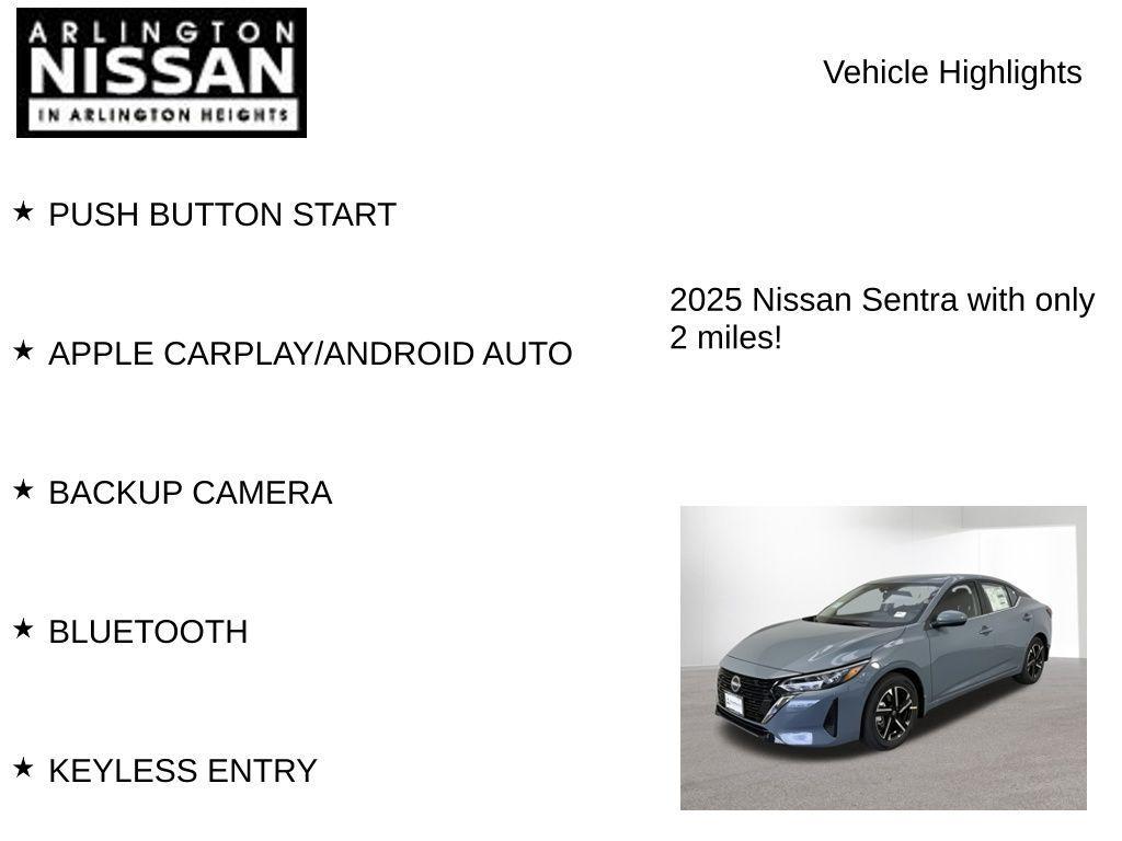 new 2025 Nissan Sentra car, priced at $20,434