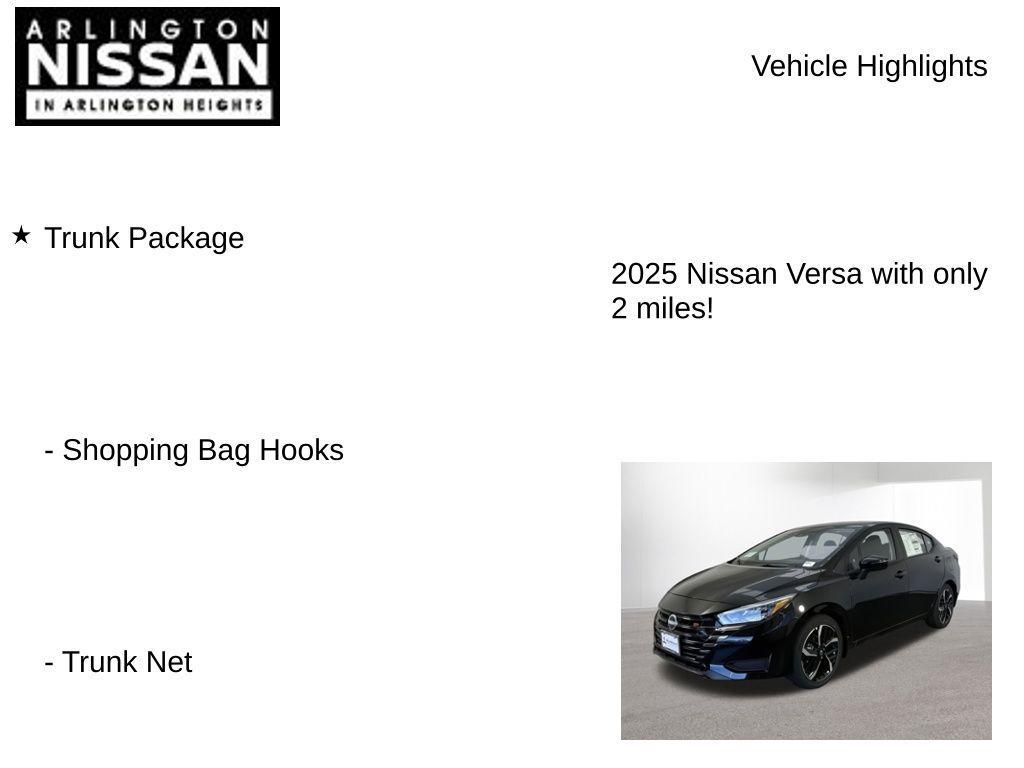 new 2025 Nissan Versa car, priced at $18,719