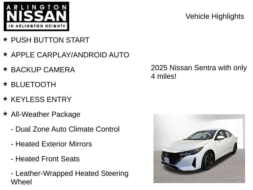 new 2025 Nissan Sentra car, priced at $20,754