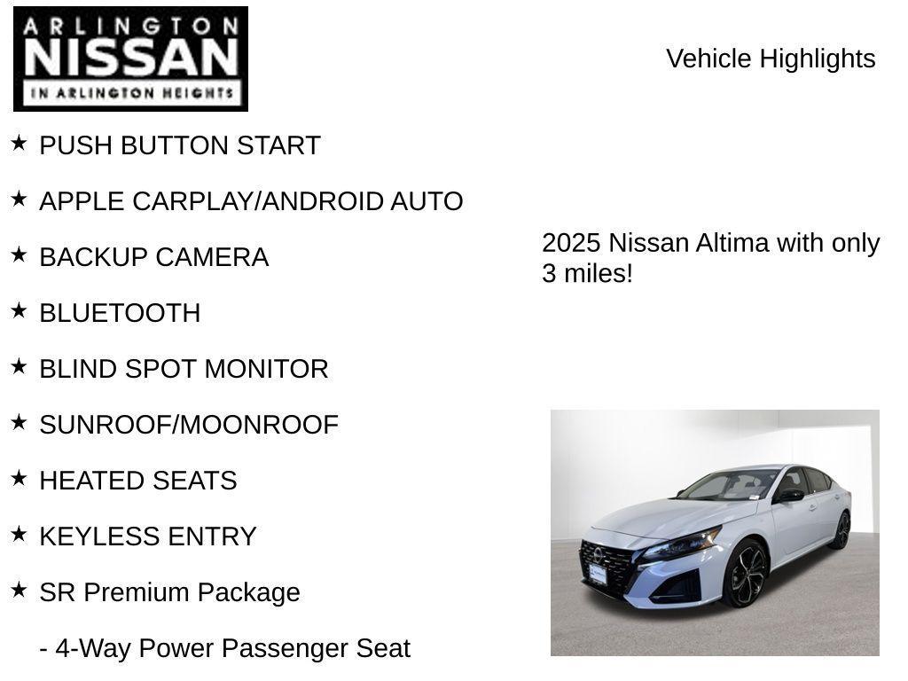 new 2025 Nissan Altima car, priced at $30,062