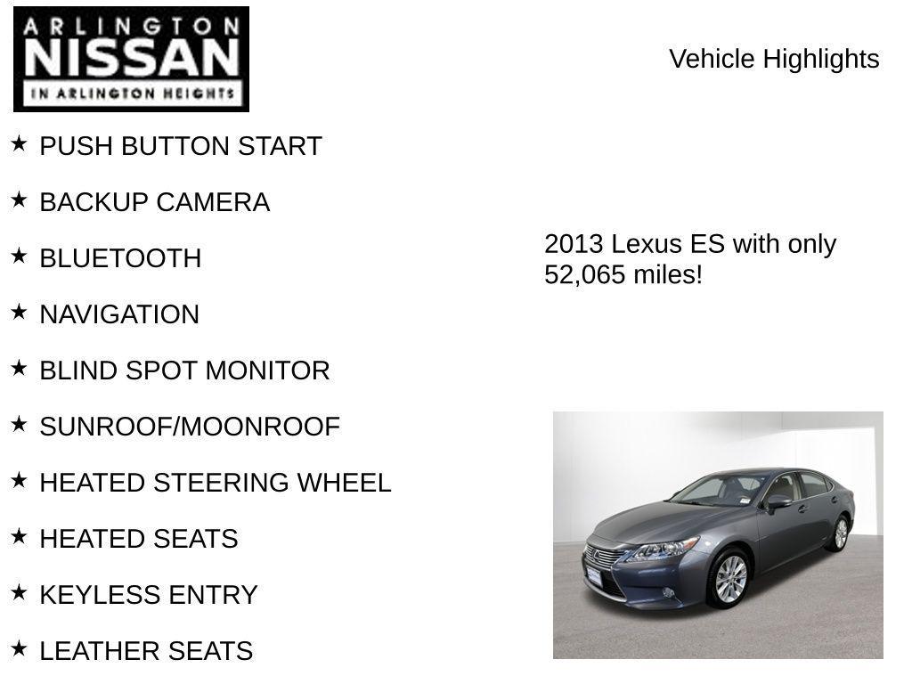 used 2013 Lexus ES 300h car, priced at $17,500
