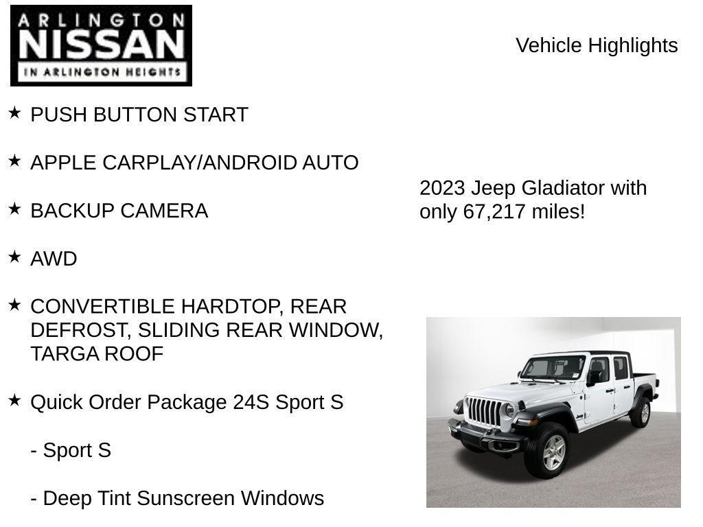 used 2023 Jeep Gladiator car, priced at $24,850