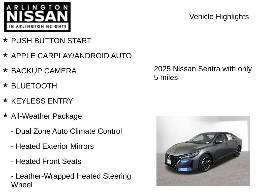 new 2025 Nissan Sentra car, priced at $20,754