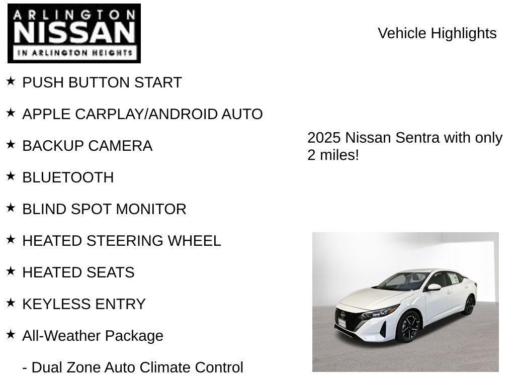 new 2025 Nissan Sentra car, priced at $23,332