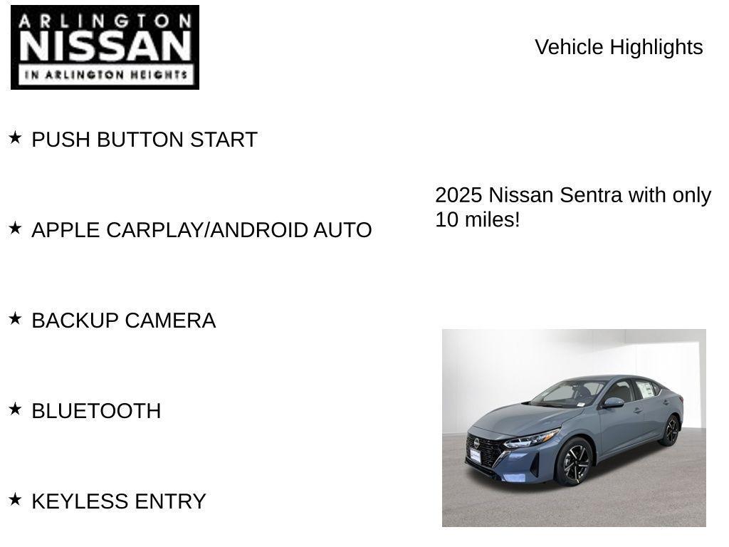 new 2025 Nissan Sentra car, priced at $20,310