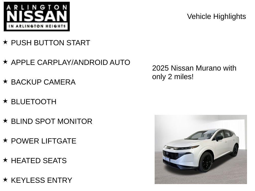 new 2025 Nissan Murano car, priced at $41,451