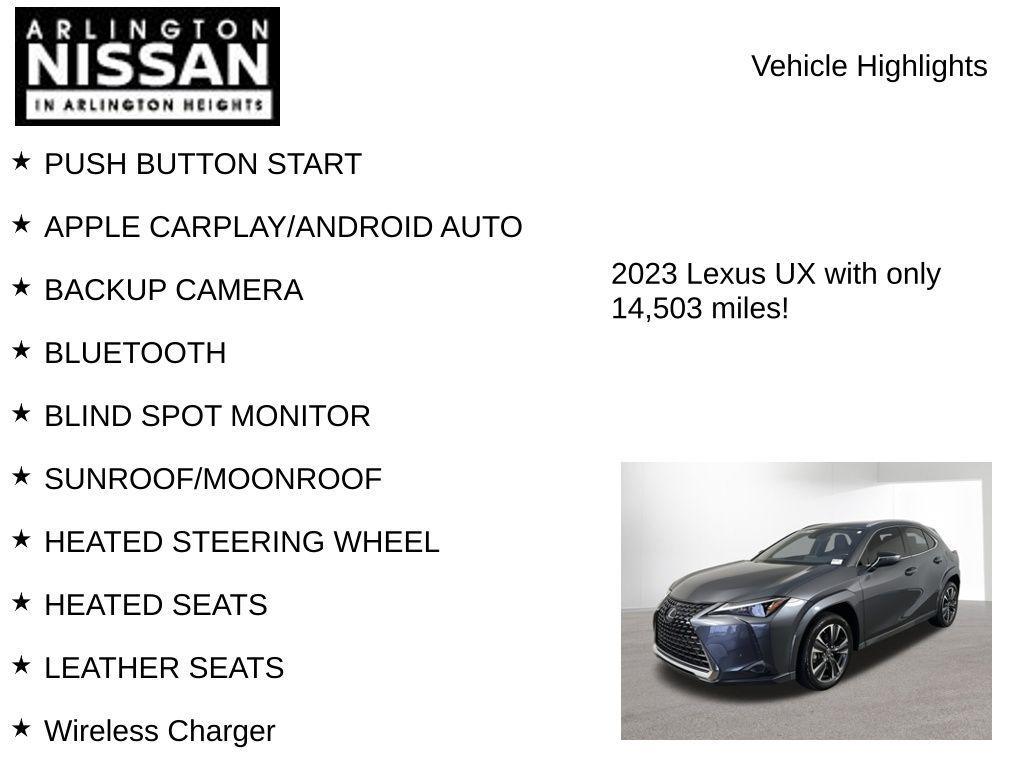 used 2023 Lexus UX 250h car, priced at $32,500