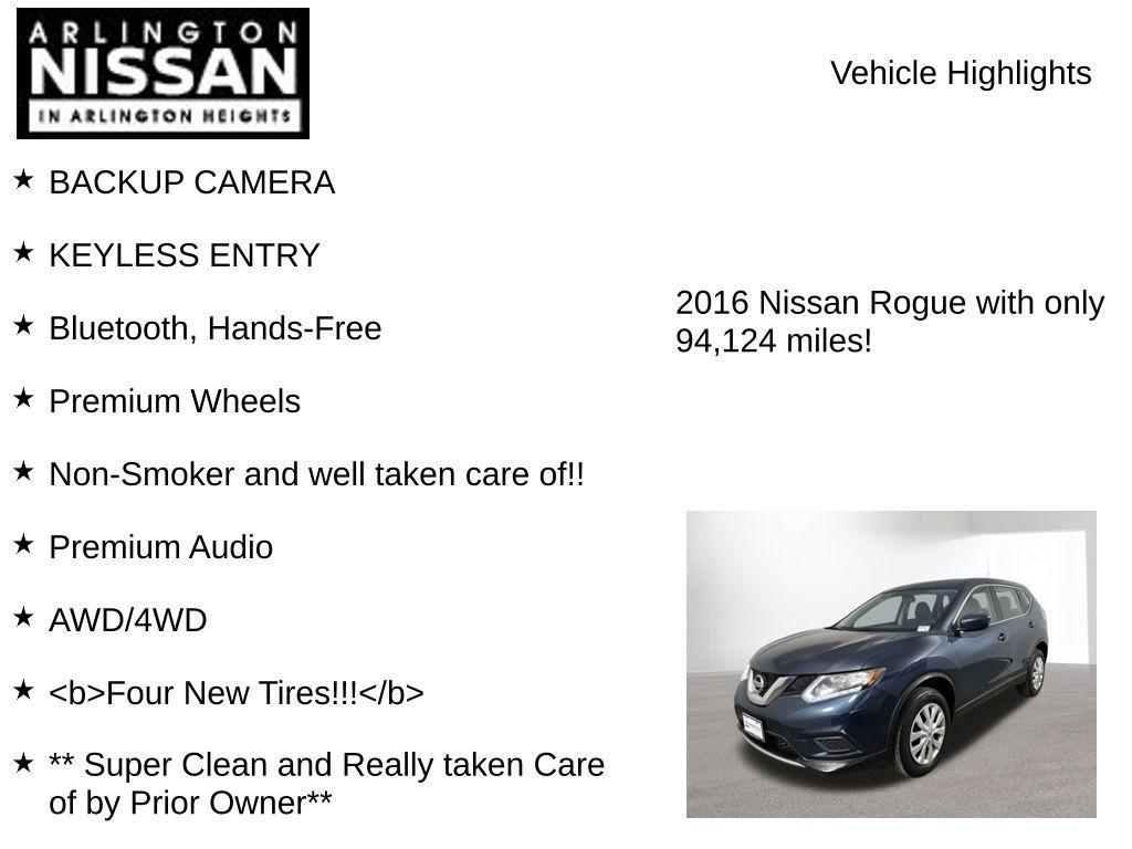 used 2016 Nissan Rogue car, priced at $9,487