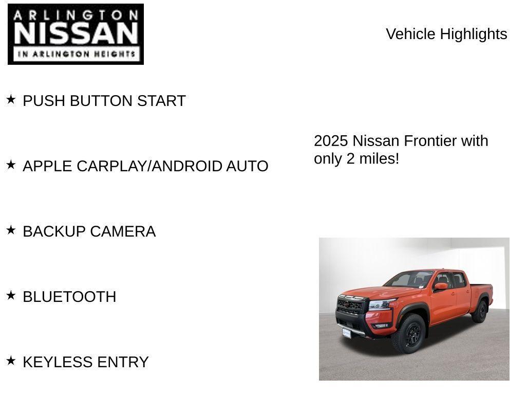 new 2025 Nissan Frontier car, priced at $39,844