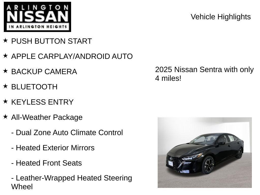 new 2025 Nissan Sentra car, priced at $20,754