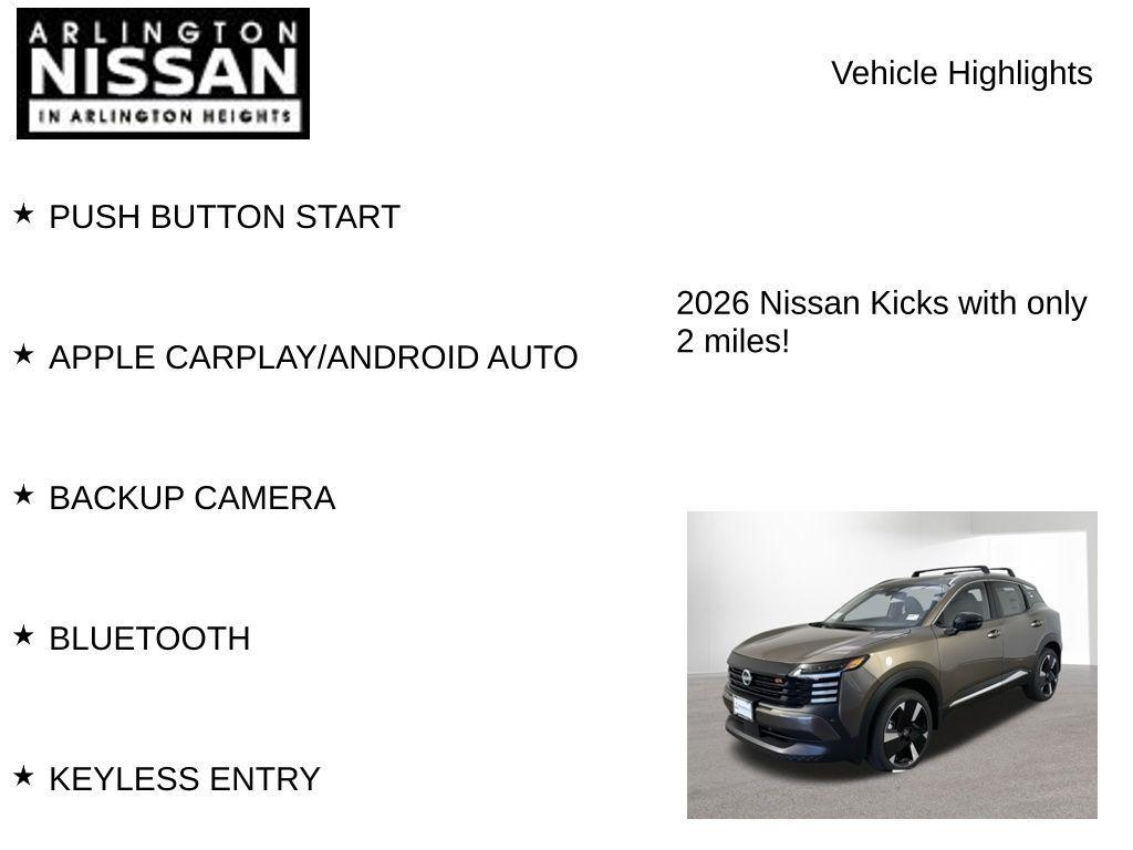 new 2026 Nissan Kicks car, priced at $28,730