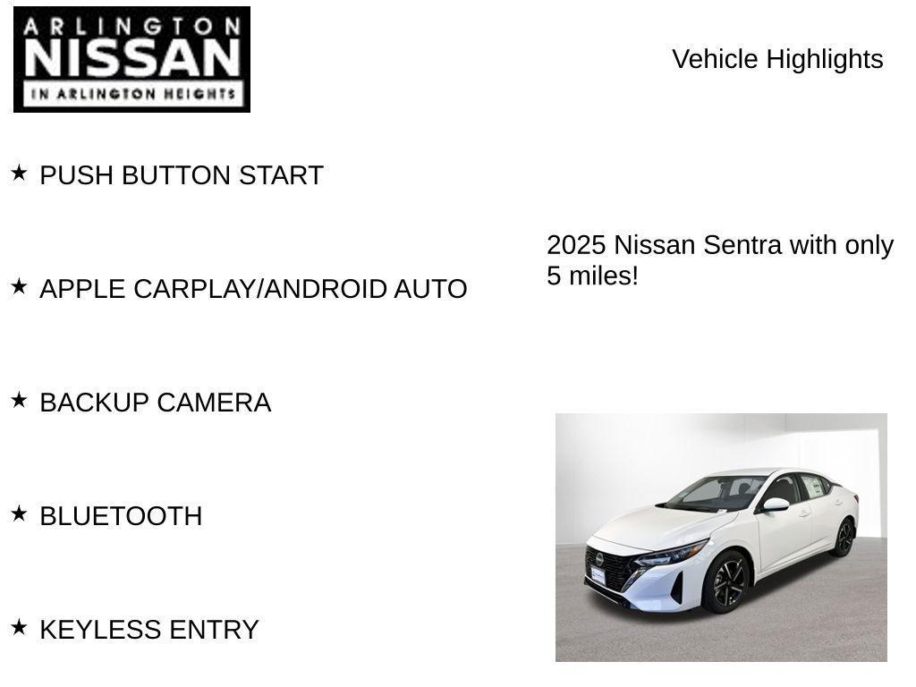 new 2025 Nissan Sentra car, priced at $20,034