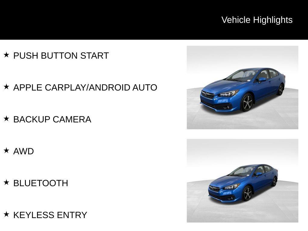 used 2022 Subaru Impreza car, priced at $19,426