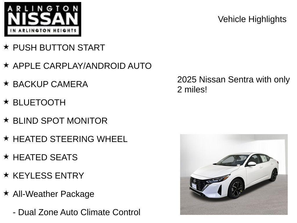 new 2025 Nissan Sentra car, priced at $20,832
