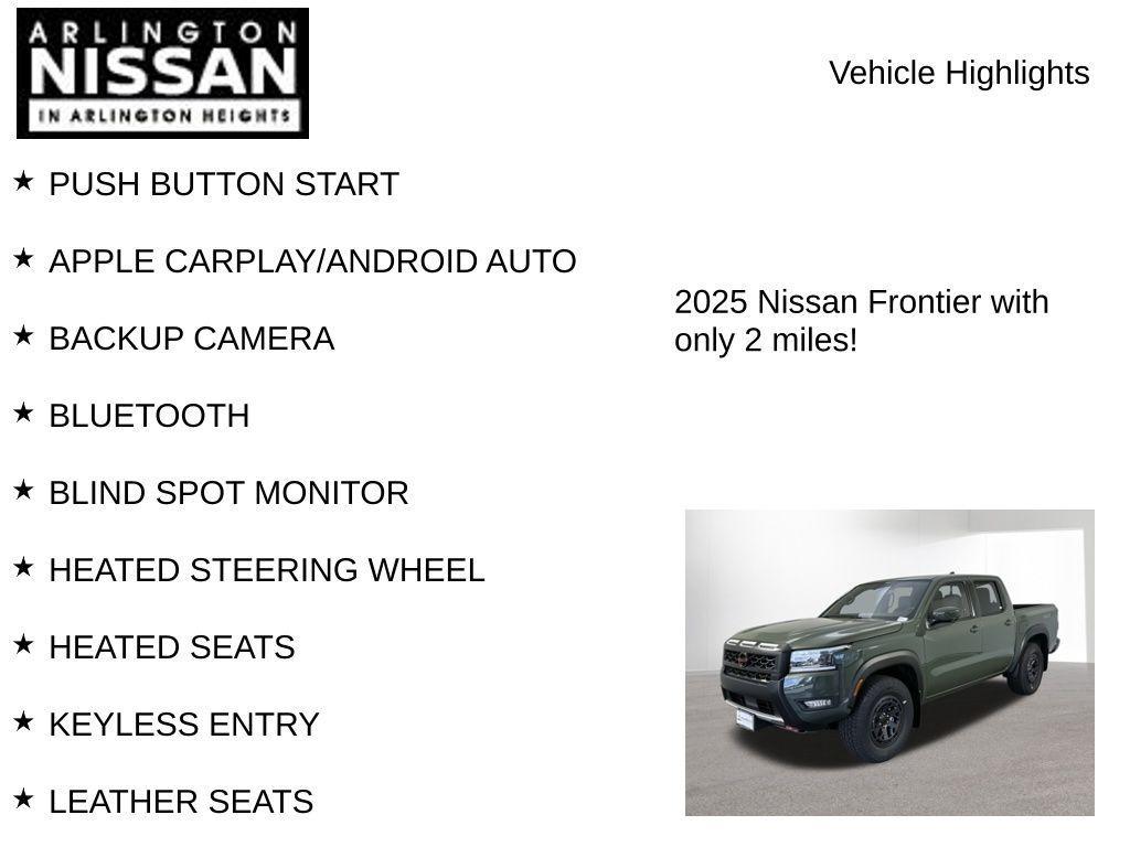 new 2025 Nissan Frontier car, priced at $44,833