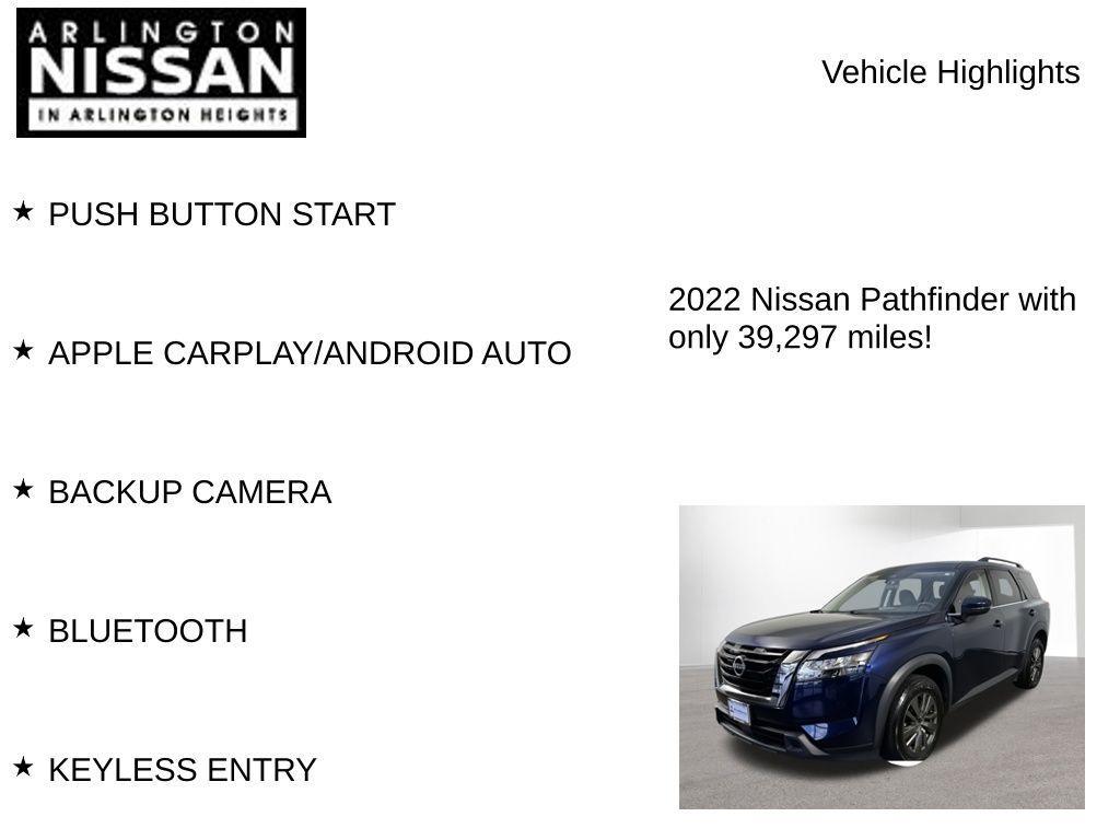 used 2022 Nissan Pathfinder car, priced at $28,995