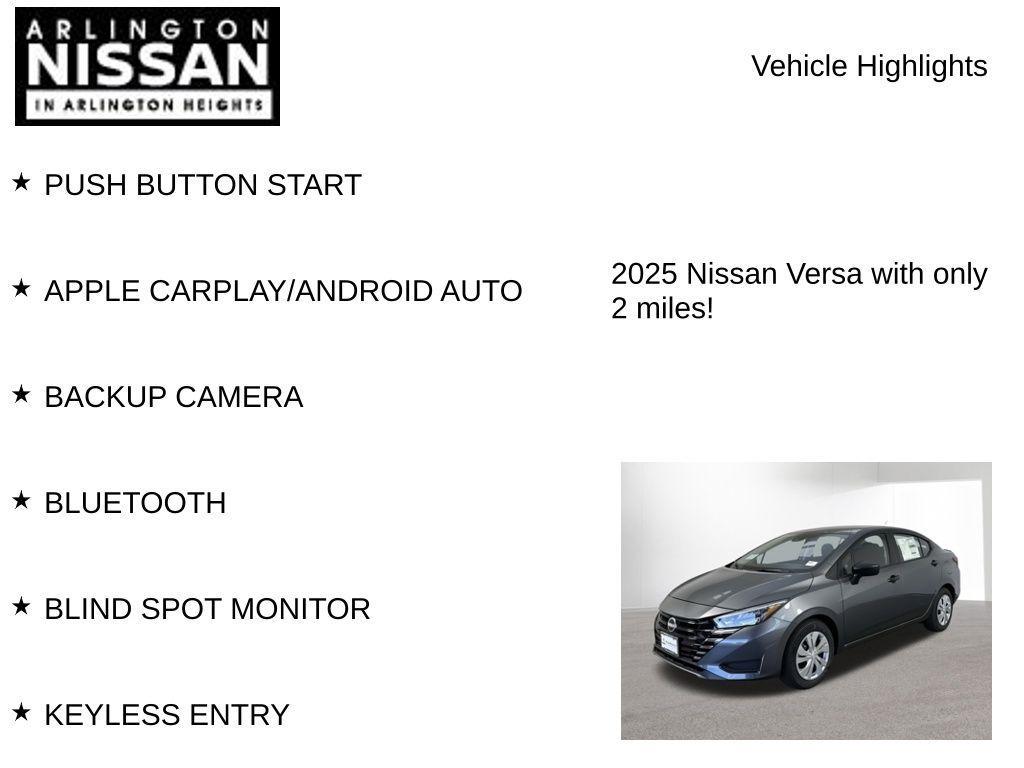 new 2025 Nissan Versa car, priced at $16,670