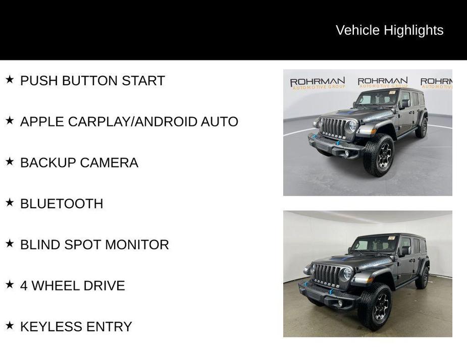 used 2021 Jeep Wrangler Unlimited 4xe car, priced at $31,926