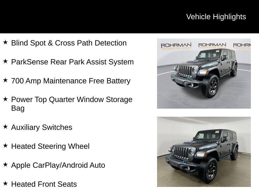 used 2021 Jeep Wrangler Unlimited 4xe car, priced at $27,989