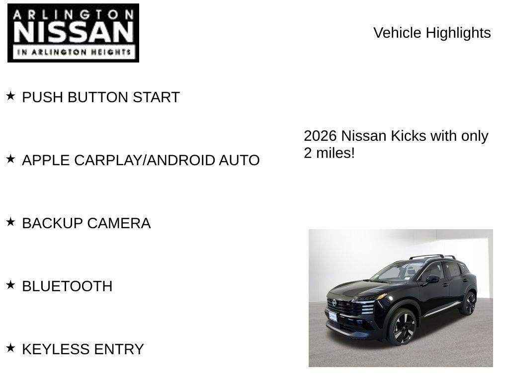new 2026 Nissan Kicks car, priced at $30,230