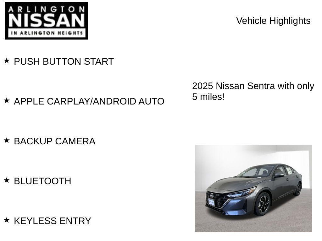 new 2025 Nissan Sentra car, priced at $20,034