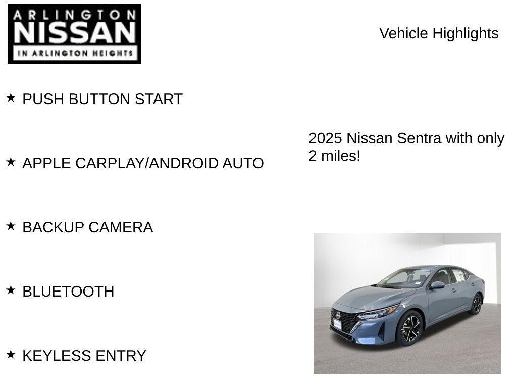 new 2025 Nissan Sentra car, priced at $20,434