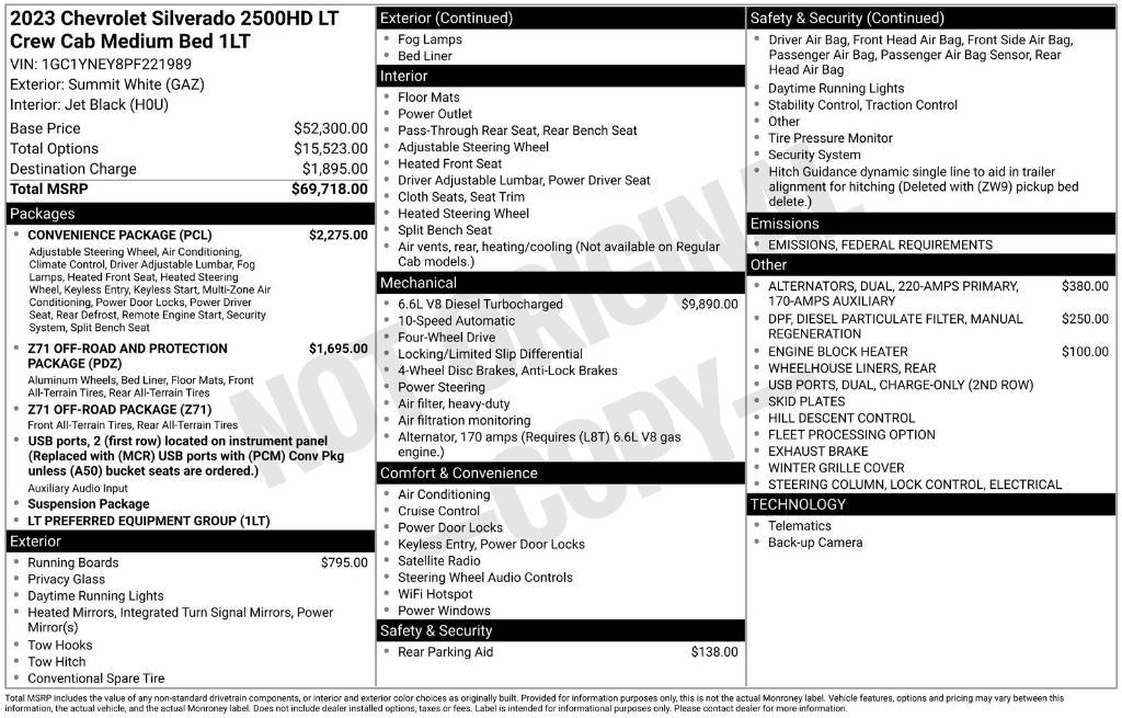 used 2023 Chevrolet Silverado 2500 car, priced at $46,995