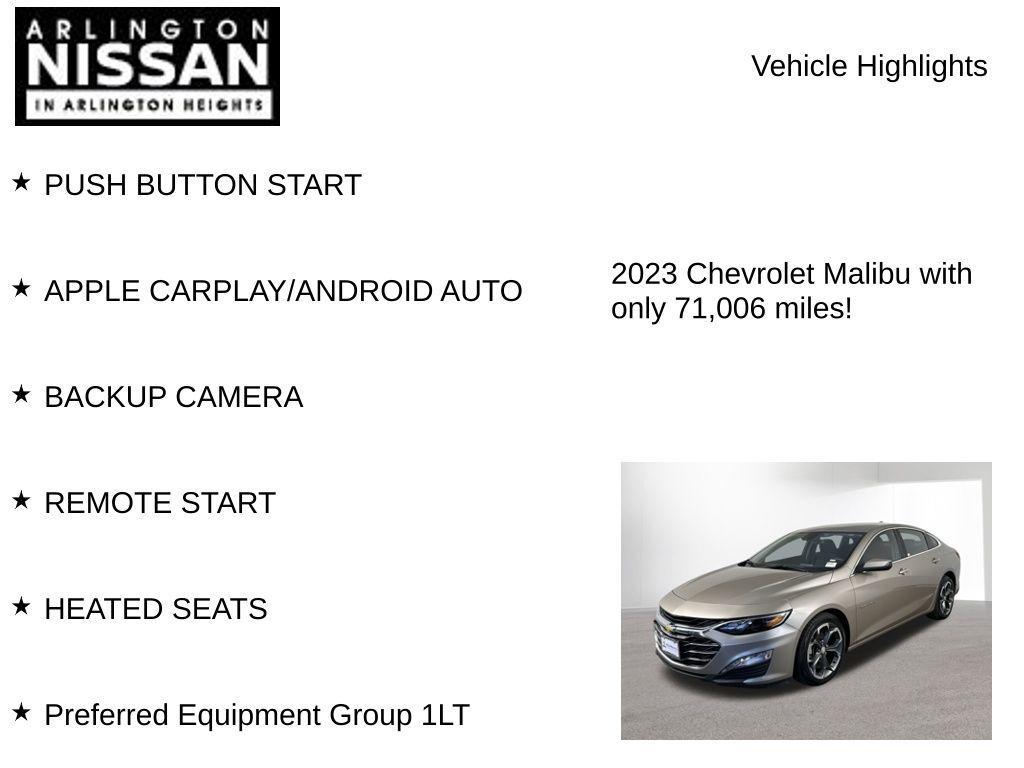 used 2023 Chevrolet Malibu car, priced at $15,995