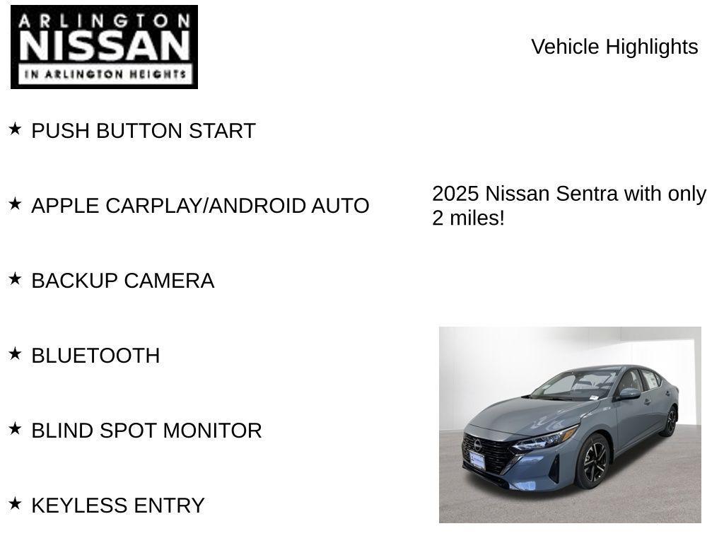 new 2025 Nissan Sentra car, priced at $20,812