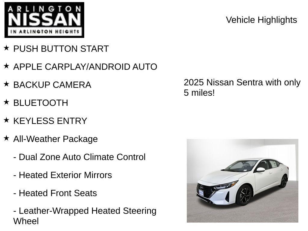 new 2025 Nissan Sentra car, priced at $20,562