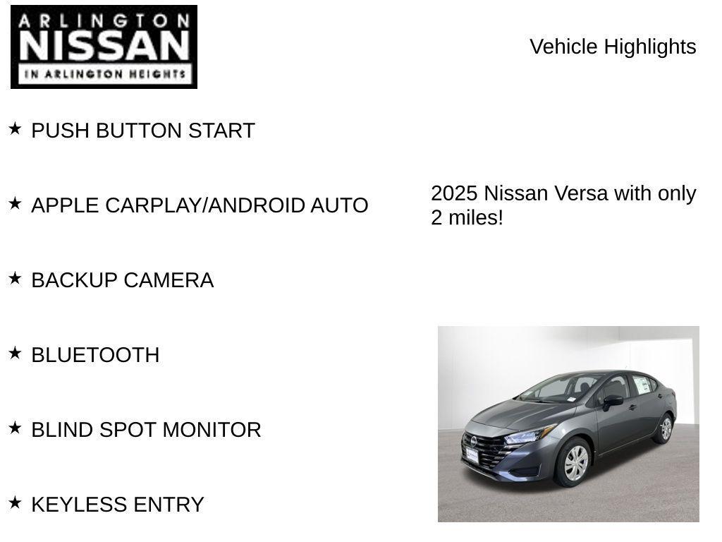 new 2025 Nissan Versa car, priced at $15,429