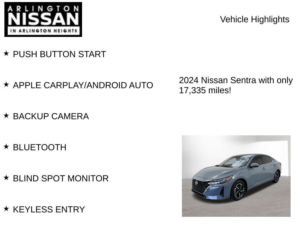 used 2024 Nissan Sentra car, priced at $18,595