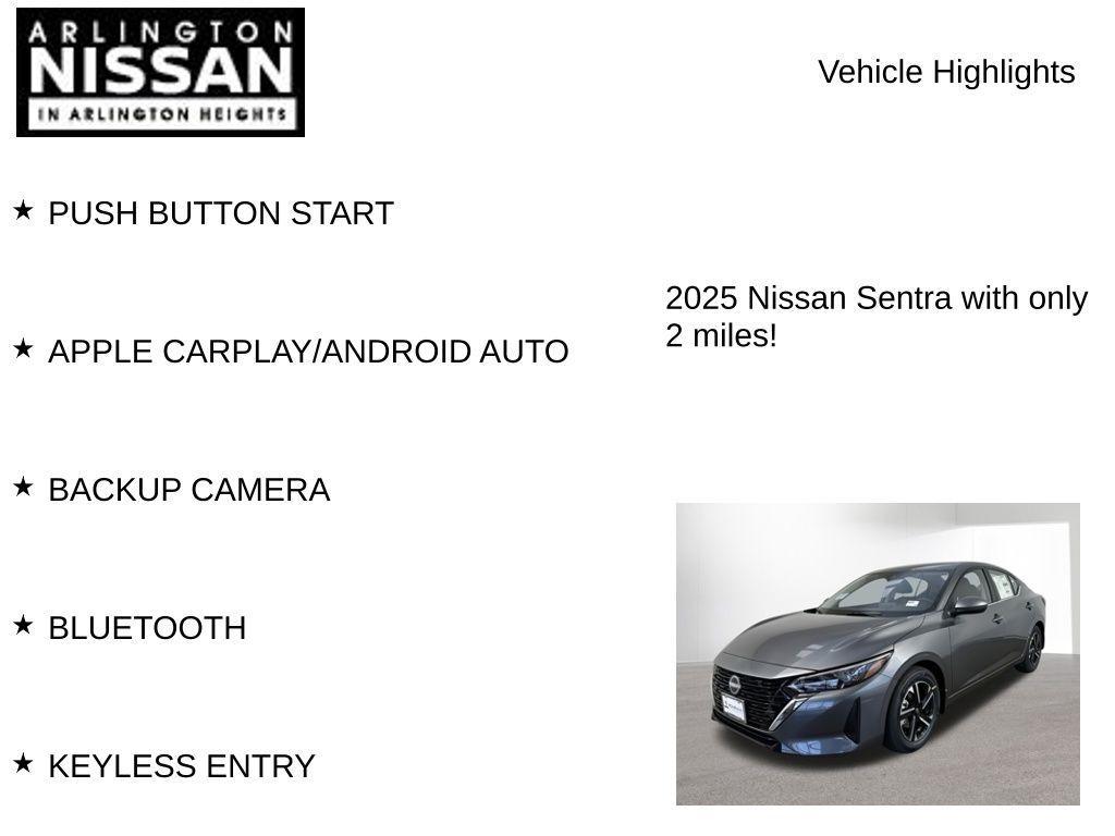 new 2025 Nissan Sentra car, priced at $20,034