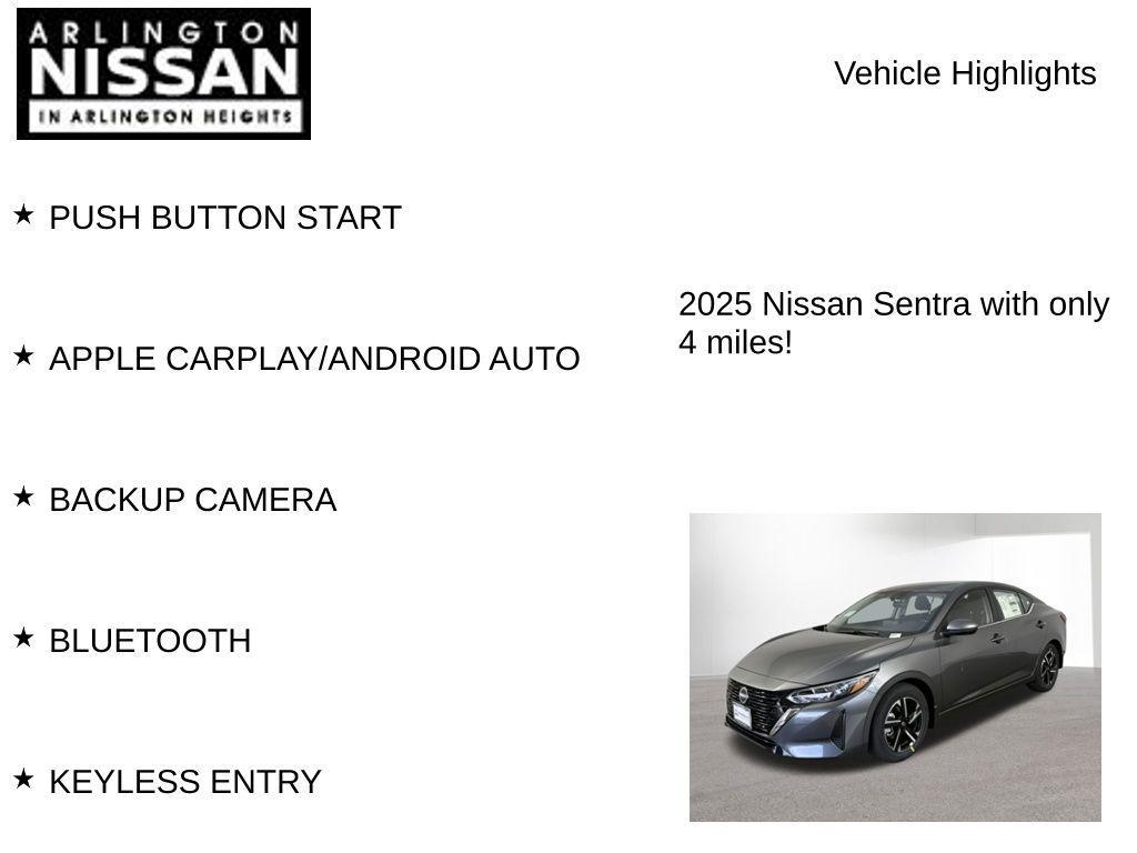 new 2025 Nissan Sentra car, priced at $22,034