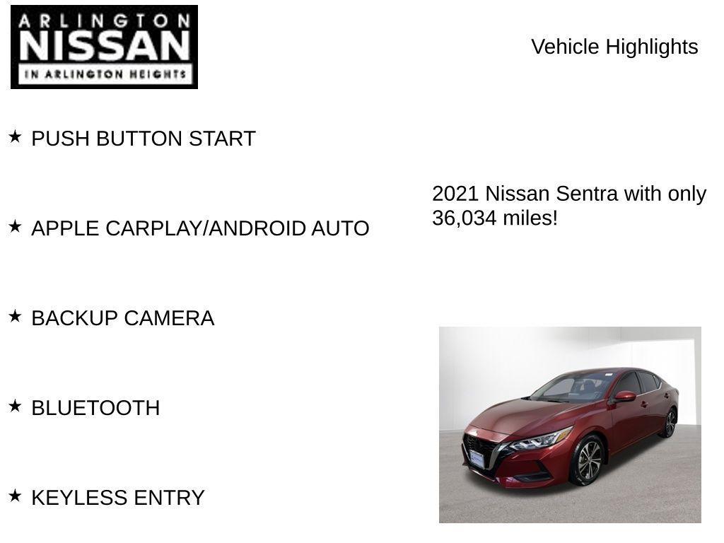 used 2021 Nissan Sentra car, priced at $15,895
