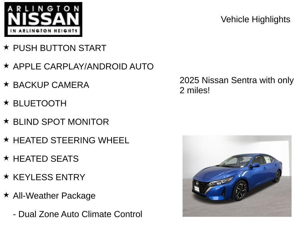 new 2025 Nissan Sentra car, priced at $20,754