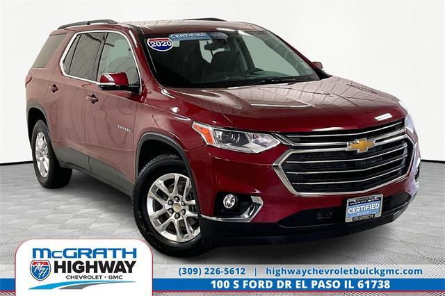 used 2020 Chevrolet Traverse car, priced at $27,653