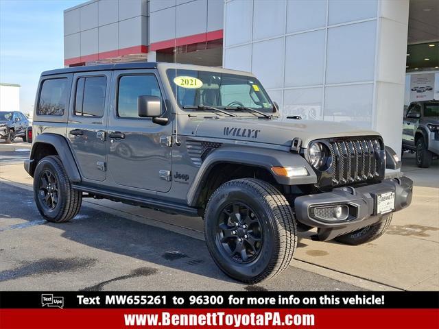 used 2021 Jeep Wrangler car, priced at $30,952