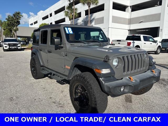 used 2018 Jeep Wrangler Unlimited car, priced at $21,400
