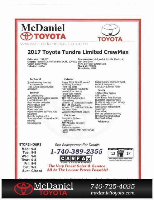 used 2017 Toyota Tundra car, priced at $22,900