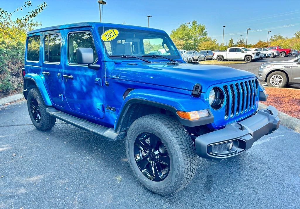 used 2021 Jeep Wrangler Unlimited car, priced at $33,255