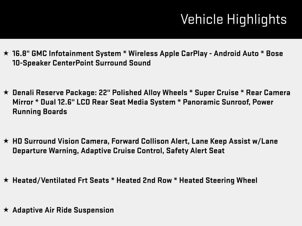 new 2025 GMC Yukon car, priced at $92,181