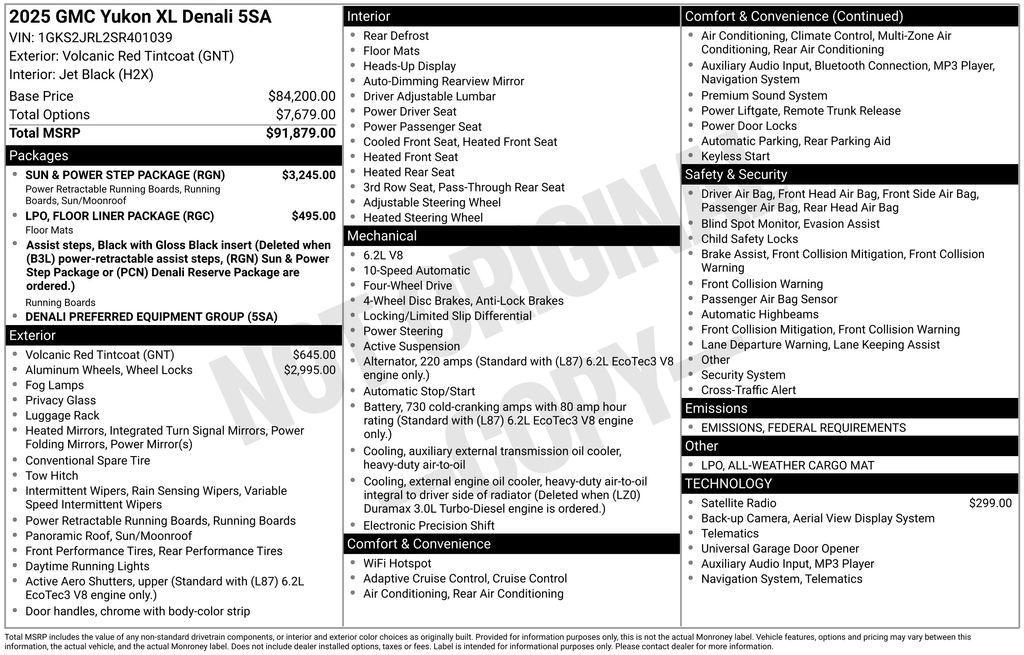 new 2025 GMC Yukon XL car, priced at $94,474