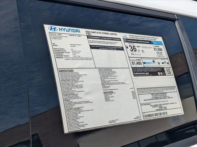 new 2026 Hyundai Santa Fe car, priced at $47,226